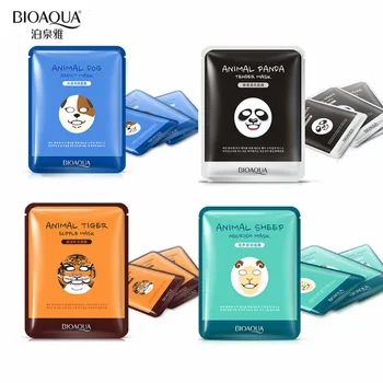 

BIOAQUA Skin Care Sheep/Panda/Dog/Tiger Four Types Optional Facial Mask Moisturizing Oil Control Cute Animal Face Masks