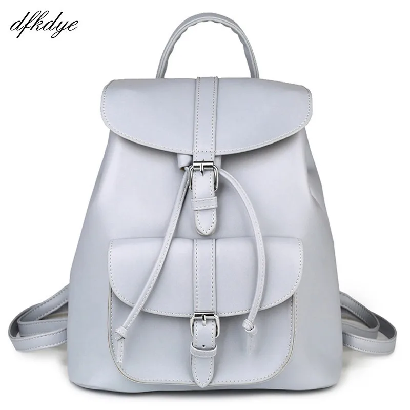 

Teenage Girls School Bags Female Drawstring Leather Backpacks Bagpack Women Vintage Ladies Backpack Black Rucksack Mochila