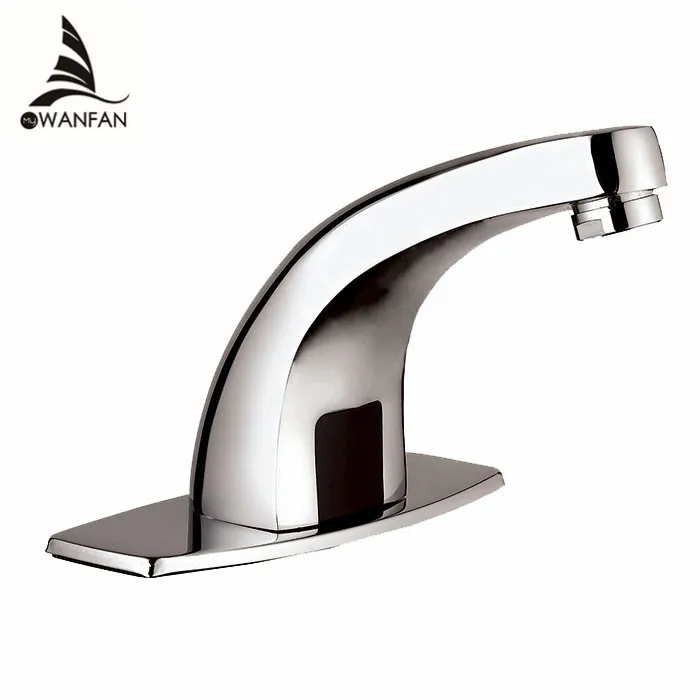 

Basin Faucet For Bathroom Ceramic Chrome Sensor Faucet Cartridges Automatic Infrared Cast Cold Hot Bathroom Sink Faucet 8102