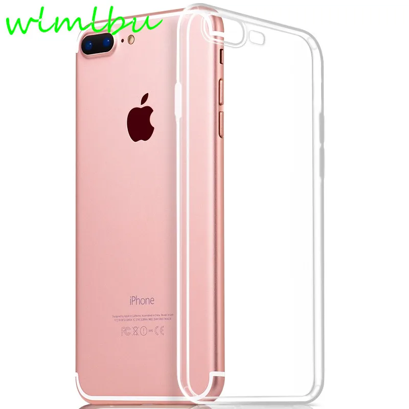 Ультра тонкий силиконовый прозрачный чехол для iPhone 6 6s плюс 7 5 s SE 8 Plus X crystal Clear