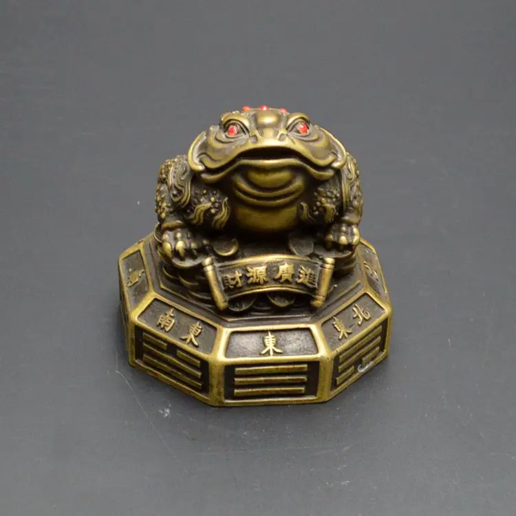 

A copper toad Zhaocai cicada entrance decoration ornaments gossip toad business gifts