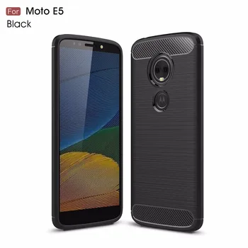 

20pcs/lot Carbon Fiber TPU housing new cover case for Motorola Moto C C plus E5 E5 plus E5 play go soft case cover