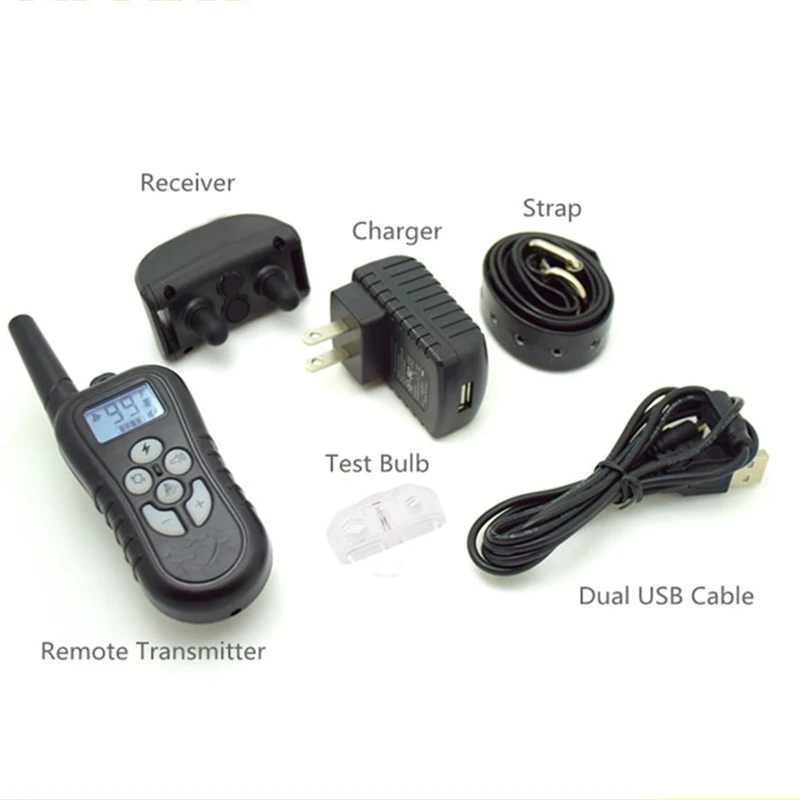 New Style 500m Remote Electric Dog Training Collar Large Dog Training Collars Rechargeable Shock Stop Barking Training Collars4