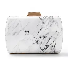 Белая вечерняя сумочка клатч из искусственной кожи с мраморным узором для женщин, вечерние сумочки