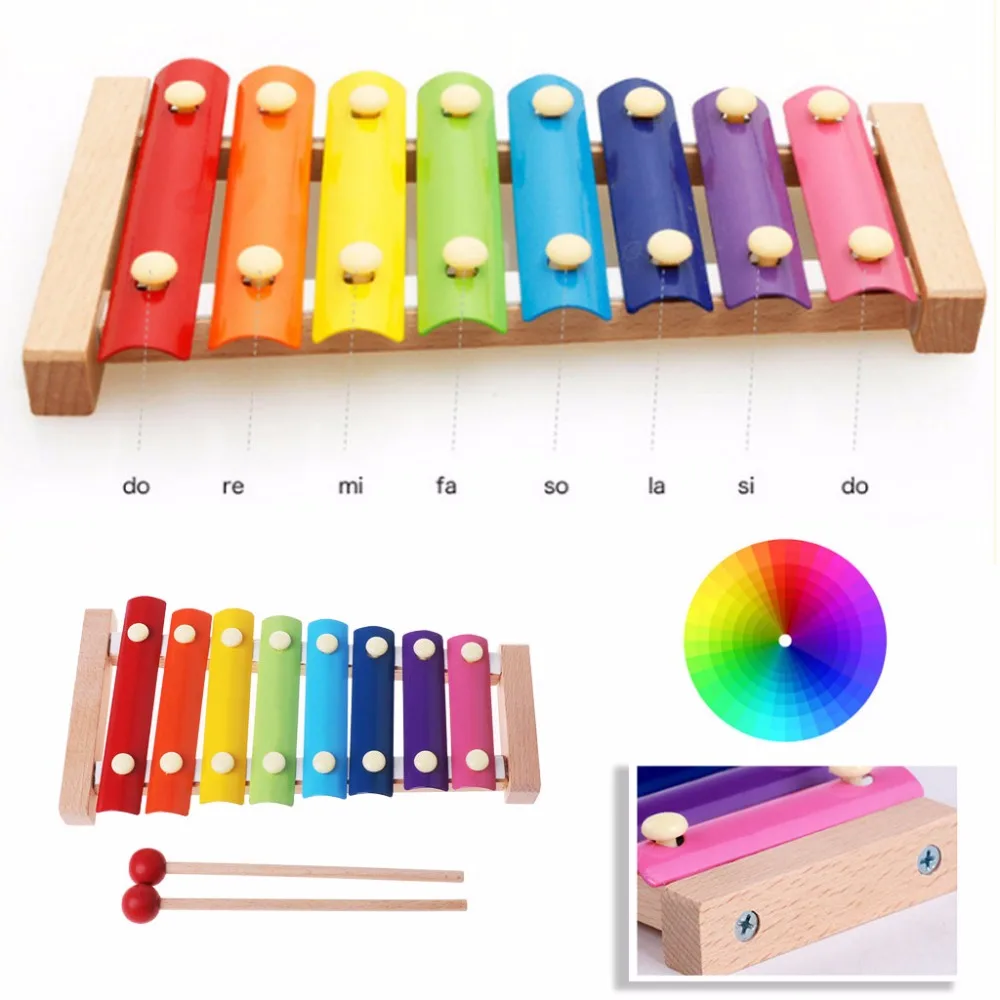 Online Pendidikan Pembelajaran Kayu Gambang 8 Catatan Alat Musik untuk Anak Bayi Mainan