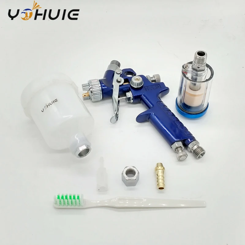 

YOHUIE 125ml Professional HVLP Spray Gun Mini Air Paint Spray Guns Airbrush For Painting Car Aerograph 0.8mm/1.0mm Nozzle