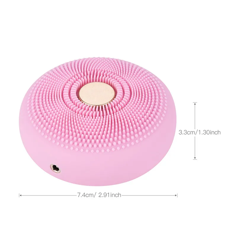 2 в 1 светодиодный косметический прибор, щетка для лица, Соник, силиконовая машина для мытья лица, анти-возрастное средство для очистки пор, лицевое отбеливание, средство для ухода за кожей
