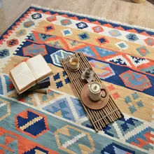 Скандинавский геометрический этнический стиль Европейский ручной работы шерсть килим гостиная, спальня, чайный стол и моющийся коврик вручную