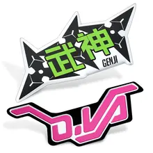 Hot Game OW D VA Genji Anime Sticker Luxury Huge Car Sticker Laptop Fridge Motorcycle Decal
