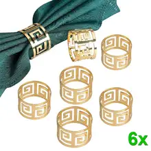 6 uds anillos para servilleta de aleación servilletero West cena toalla anillo decoración fiesta decoración mesa accesorios Hogard