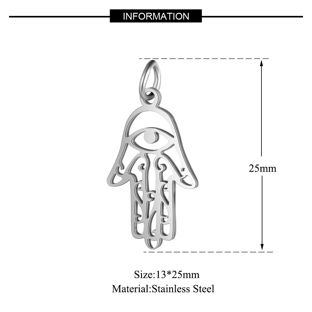 5 шт./лот,, нержавеющая сталь, Хамса, ручная подвеска, опт, изготовление ювелирных изделий, амулеты, сделай сам, изготовление ювелирных изделий, амулеты, подвески