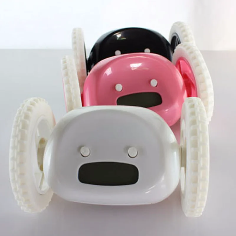 Running Alarm Clock, Escape with Wheels, Digital Display LCD Screen
