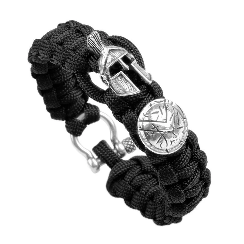 Ювелирные изделия мужские браслеты/Pulseira/роскошный открытый зонтик веревка выживания браслет Шарм/Винтаж/браслеты ручной работы плетеный браслет