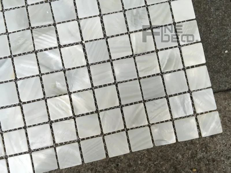 FD1113 pure white shell mosaic 20x20mm 4