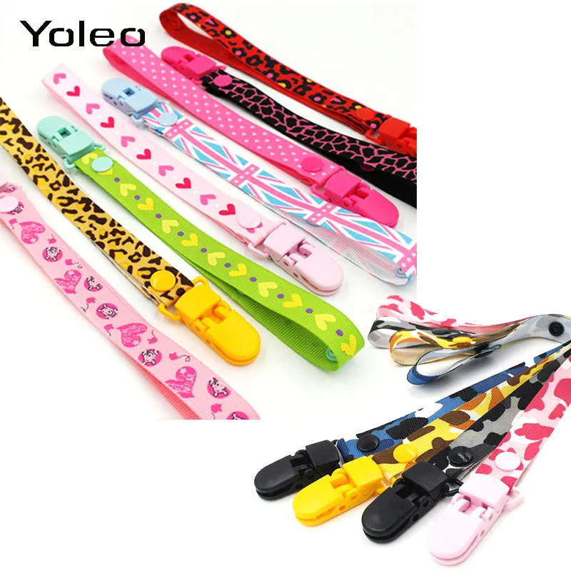 

Baby Pacifier Clip Pacifier Chain Dummy Clip Nipple Holder Soother Pacifier Clips Holder Chain Ribbon Adjustable for Infant Baby