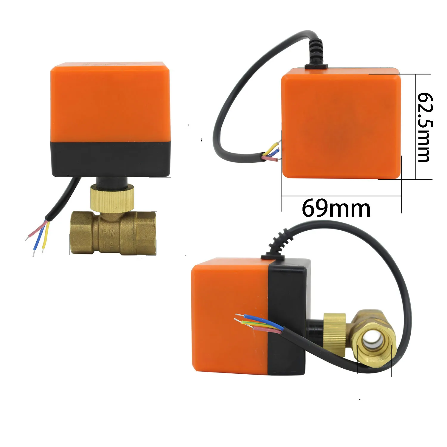 AC220V/24V DC5V/12V/24V 2 way brass Motorized ball valve Electric ball