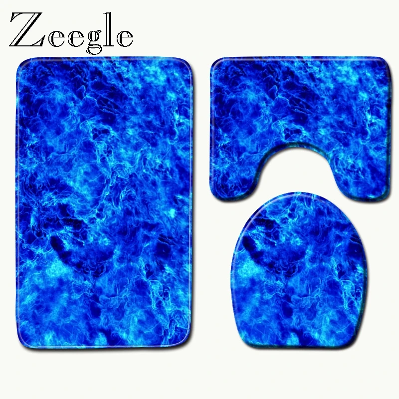 

Zeegle Mat Bathroom Anti-slip Bathroom Floor Rugs Modern Rug Cushion Toilet Seat Cover Toilet Bath Mat Bathroom Carpet Set