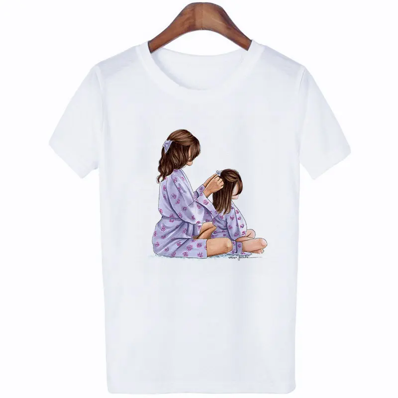 Модная красивая женская футболка для мамы, новинка, летняя футболка с коротким рукавом, эстетическая популярная одежда Harajuku, белая футболка
