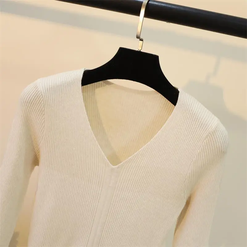Casual Lace Up Knitted Sweater Women Skinny Slim Knitting Pull Femme Jumper Crop Top Winter Sweater Tricot Pullover Candy Colors (8)