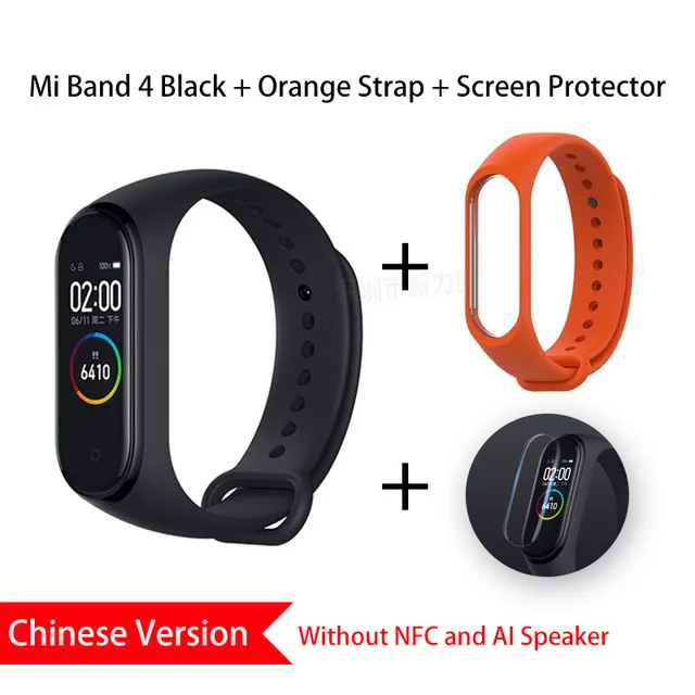 Presale глобальная версия Xiaomi mi Band 4 Smart mi band 4 браслет сердечного ритма фитнес Bluetooth 5,0 135 мАч цветной экран - Цвет: CN. Orange-