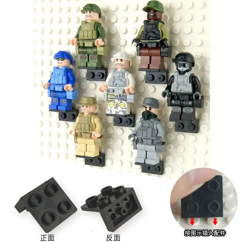 

Qunlong 1*2 2*2dots Building Blocks Figures mini Bracket Compatible Legoinglys Baseplates Enlighten bricks Kids Toys Accessory