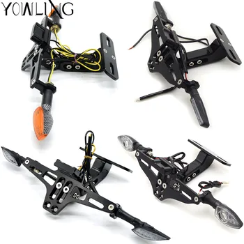 

For HONDA CB300F CB400F CB500F CB600F CB650F CB900F HORNET Motorcycle License Plate Frame Motorcbike Scooter Number Plate Holder