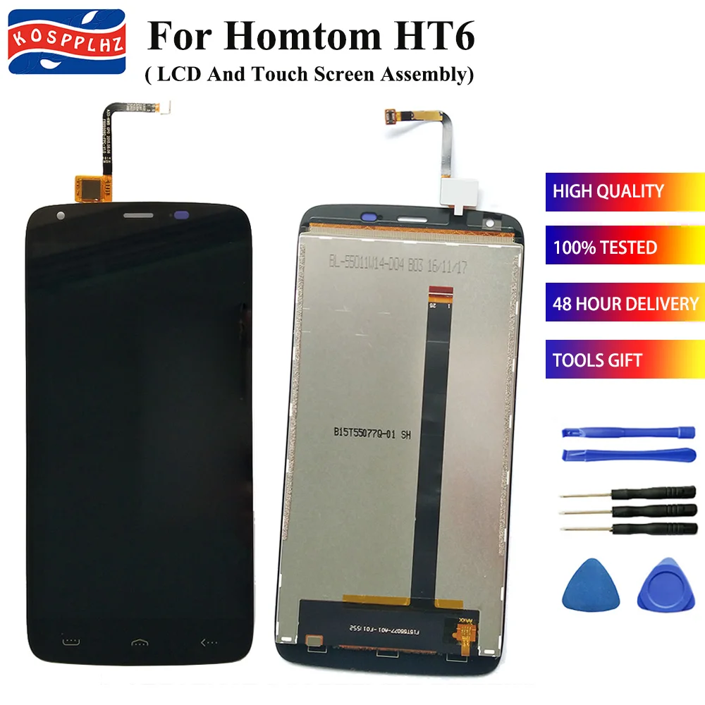 

Original For Homtom HT6 LCD Display and Touch Screen Digitizer Assembly Replacement 5.5 inch+free tools
