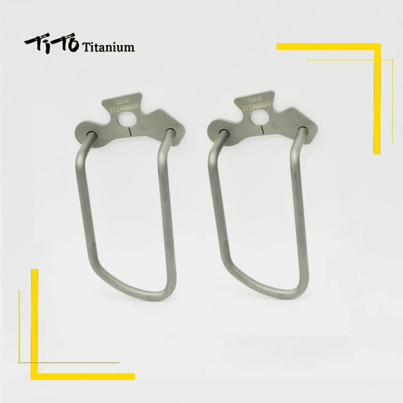 Goedkoop TiTo Goede Kwaliteit Verstelbare Duurzaam Fietsen Fiets Titanium Legering Achter Derailleur Chain Stay Guard Gear Protector Nieuwe