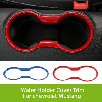

1PCS Car Cup Holder Water Cup Bracket Cover Trim Frame Ring for Ford Mustang 2015 16 17 Up