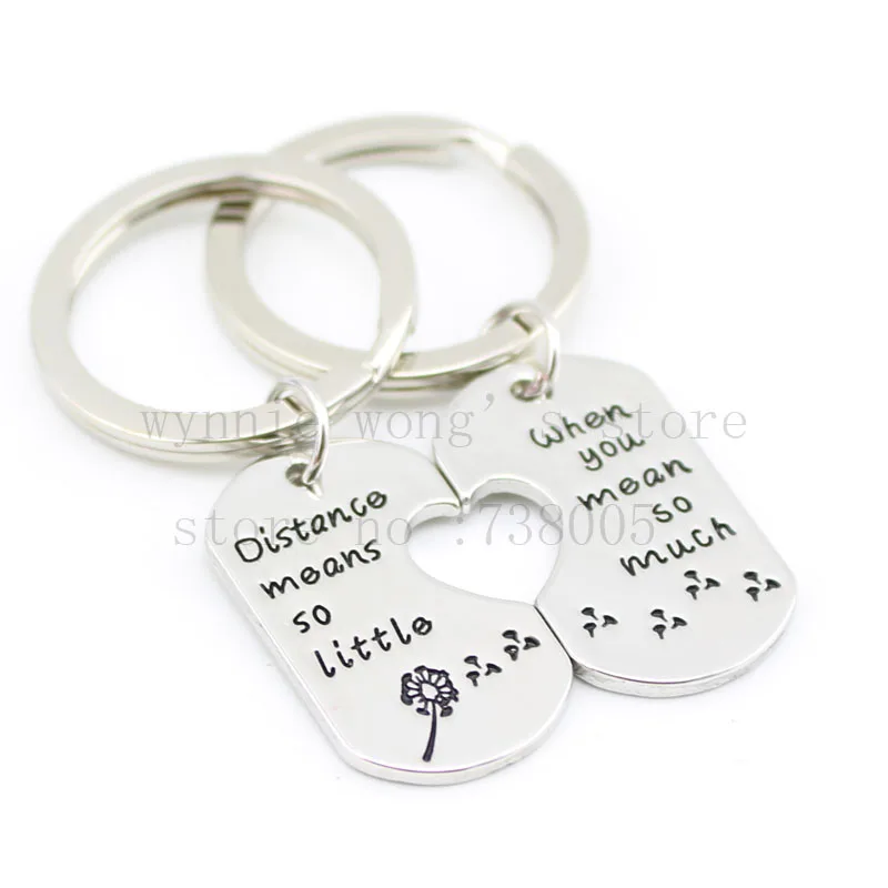 

2016 Long Distance Relationship Jewelry"Distance means so little when you mean so much"Necklace Dandelion Jewelry His& Her Gifts