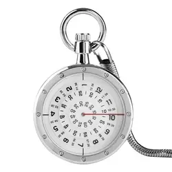 Три слоя второй Дизайн Творческий Винтаж Ретро минимализм лозы кварцевые карманные часы с цепочкой стильный узор карманные часы