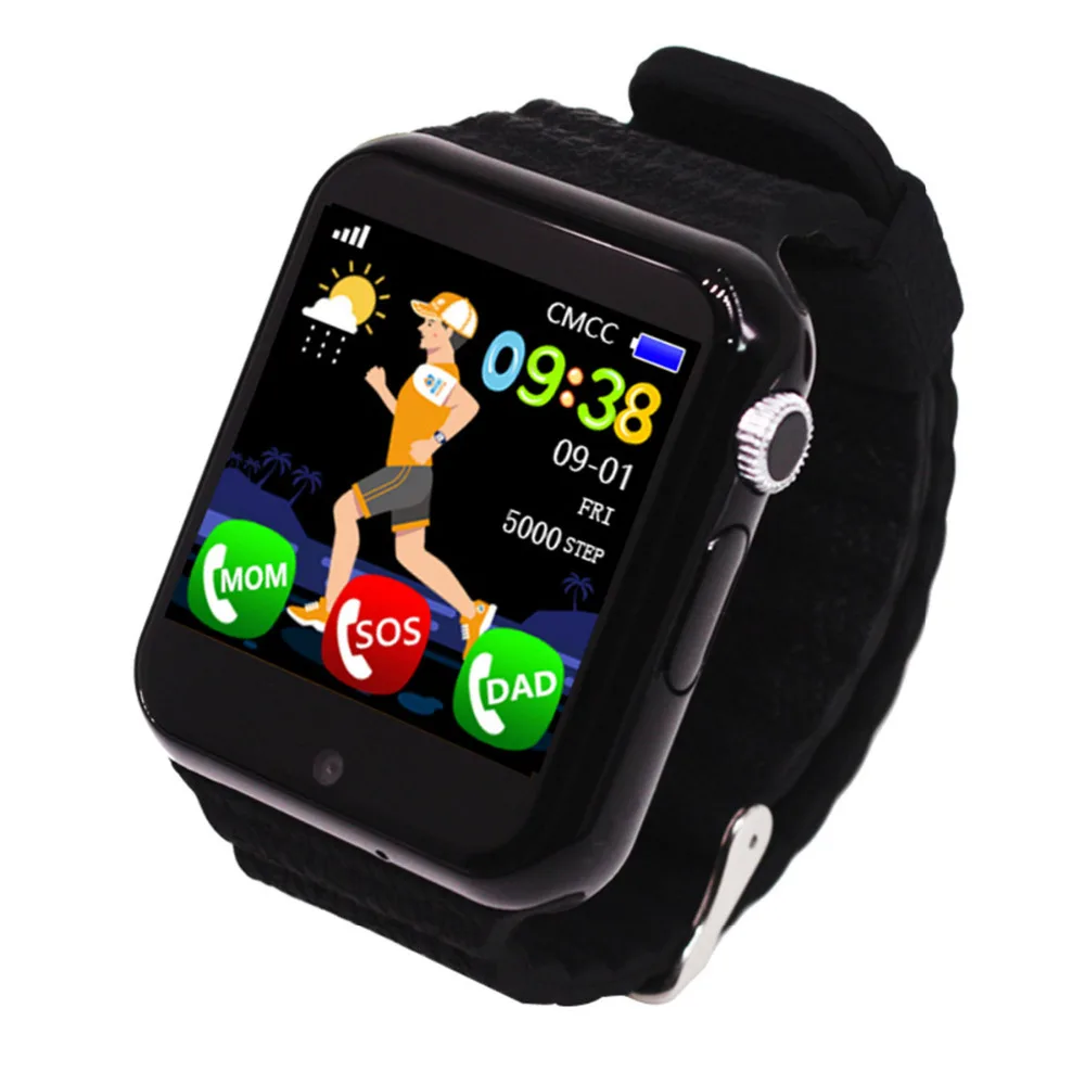 Children Smart Watch V7K Security Anti-lost GPS Tracker Waterproof SIM Card Camera Kid SOS Emergency For iOS Android