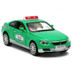 Для B. MW такси сплав модель автомобиля имитирует такси Авто Speelgoed Детская игрушка автомобиль свет музыка открытая дверь Moblie креативное
