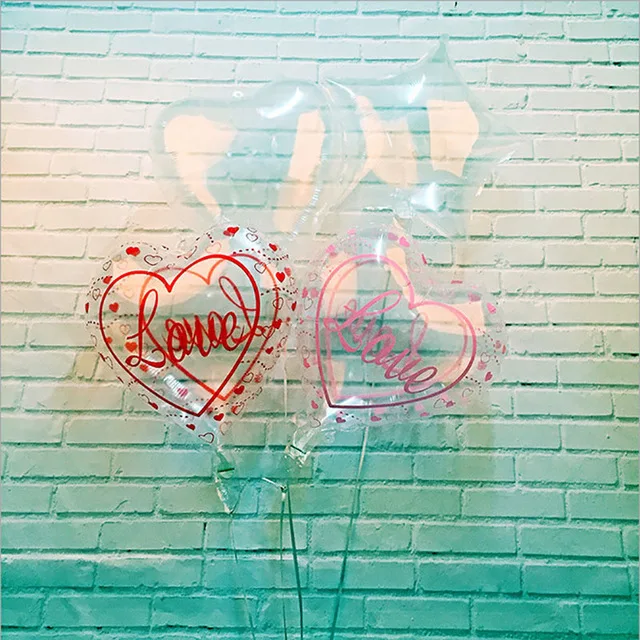 6 шт. 18 дюймов прозрачные Звездные воздушные шары в форме сердца, БОБО Балон, воздушные шары, свадебные украшения для дня рождения