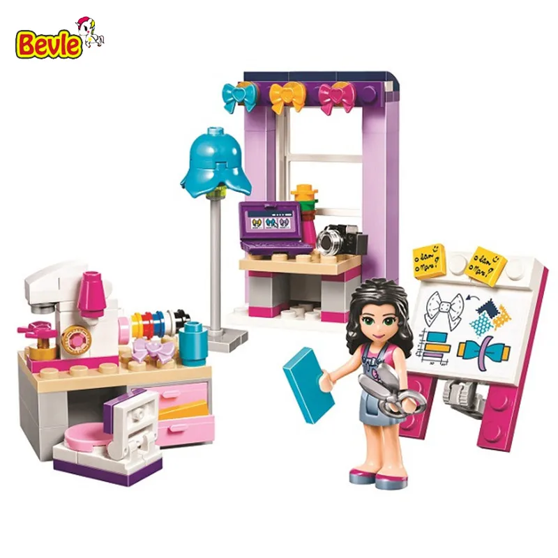 

Bevle 10553 Bela Friends Series Emma's Creative Workshop Model Building Kits Block Bricks Compatible With Legoings Friends