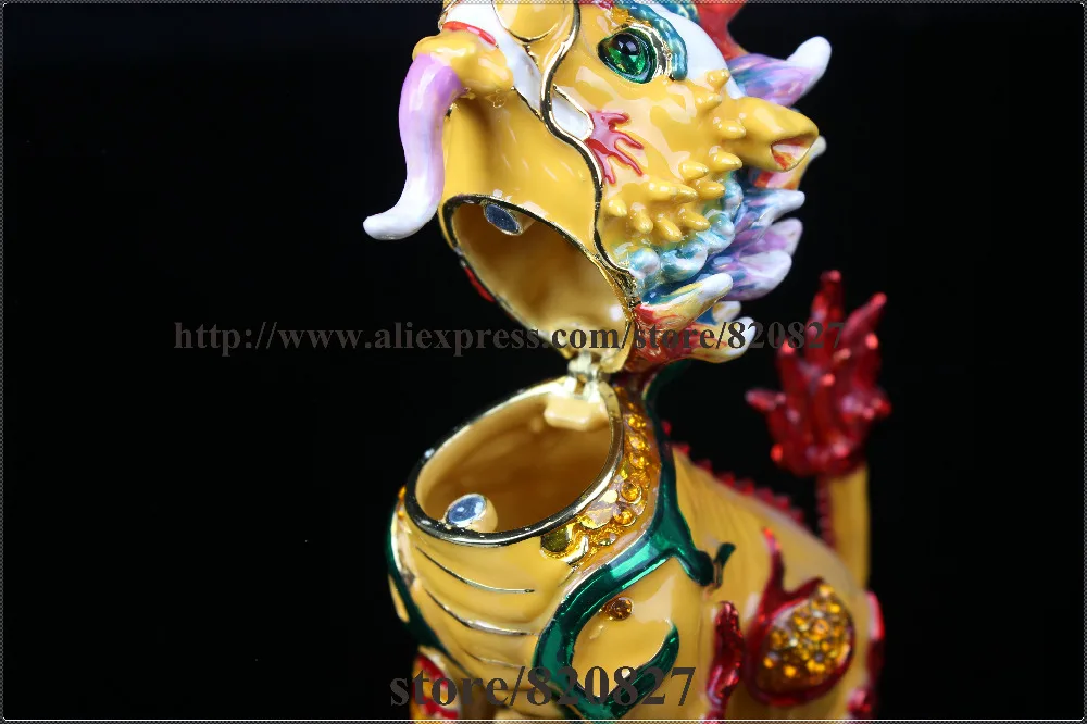 Китайский дракон брелок коробка фэн шуй дракон сокровище шкатулка коллекционная фантазия дракон украшение фигурка
