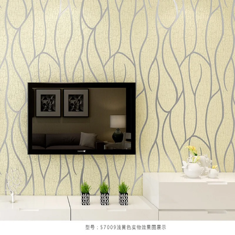 Hot selling 3D Mural wallpaper modern striped flock wall paper papel de parede tapete bedroom Gray,beige,coffee 53x1000cm