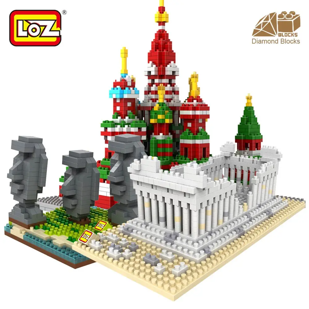 

LOZ Blocks Architecture Toy For Kid Building Bricks City DIY Bricks Toys Mini Diamond Nano Blocks Assembly Model Famous House