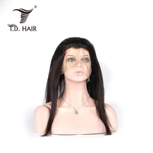 Tdhair бразильские Прямые 360 кружевные фронтальные человеческие волосы с детскими волосами для женщин часть