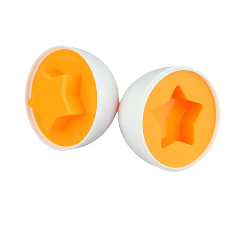 

Free shipping 6eggs/set Learning Education toys Mixed Shape Wise Pretend Puzzle Smart Eggs Baby Kid Learning Kitchen Toys Tool