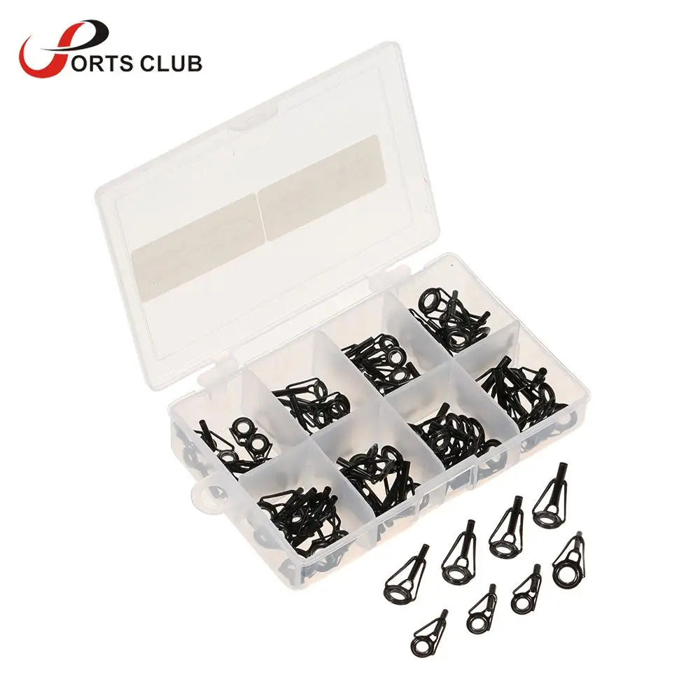 8 Size Fishing Rod Guide Tip Top Ring Circle Stainless Steel Pole