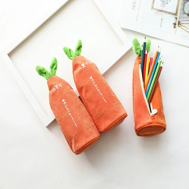 Pencil Case Zipper Fabric Radish Rabbit Pencil Bag School Children