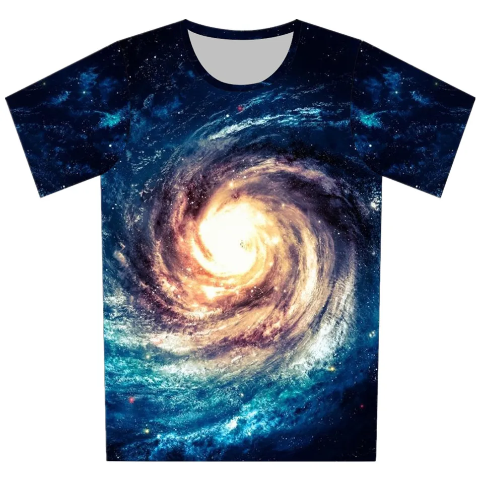 Новая Детская футболка с 3D-принтом принт с фруктами, с рисунком галактики; футболка с изображением милые для мальчиков и девочек Футболки-топы Детские футболки летняя одежда