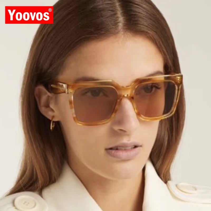 

Yoovos 2019 Classic Retro Sunglasse Women New Luxury Gradient Square Plastic Candy Color Glasses Vintage Oculos De Sol Feminino