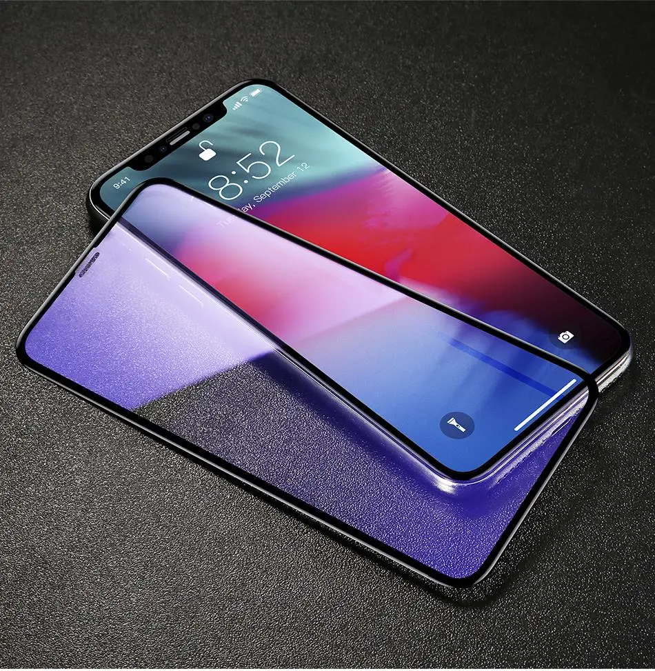 Защитная пленка Baseus с закругленными краями для iPhone XR XS Max, закаленное стекло 0,23 мм, полное покрытие, защитная стеклянная пленка для iPhone Xs Xr