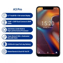  font b UMIDIGI b font A3 Pro Globale Della Fascia 5 7 FullScreen Smartphone 3GB