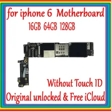 Оригинальная разблокированная материнская плата для iphone 6 без сенсорного ID, Бесплатная iCloud для iphone 6 материнская плата 16 Гб/64 Гб/128 ГБ логическая плата