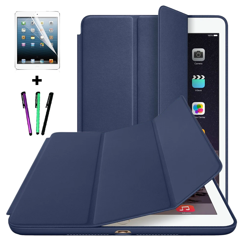 Для iPad Air 2 Smart Cover Стенд чехол для Apple Ipad 1 ipad 5/iPad 6 с Wake До покоя + пленка ручка |