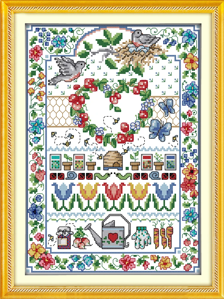 Love cross stitch kit aida 14ct 11ct count printed canvas stitches