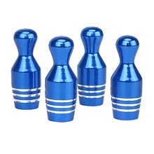 4Pcs/Set Bowling Type Auto Wheel Tire Caps Aluminum Alloy Car Tire Valve Caps For BMW Mercedes AUDI VW Ford Toyota Car-styling